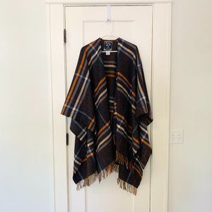 Boden Lambswool fringed open front poncho